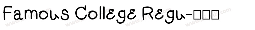 Famous College Regu字体转换